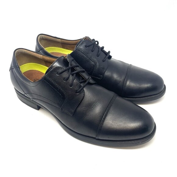 Florsheim Mens Midtown 12138-001 Black Cap Toe Oxford Dress Shoes 10 D - Picture 5 of 12